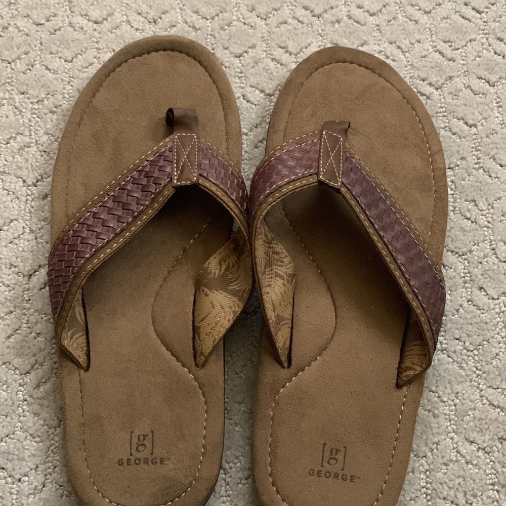 Mens George flip flops